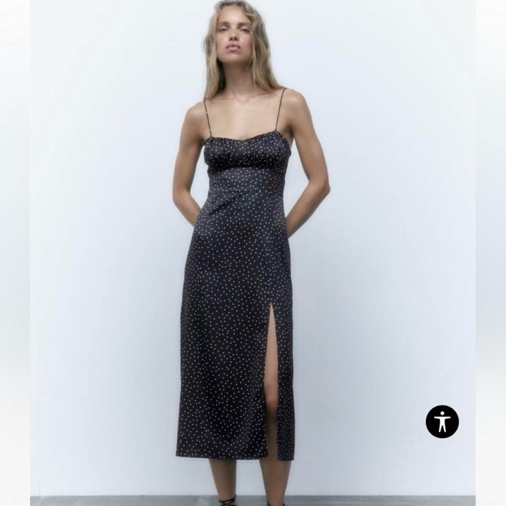 Zara polka dot dress S